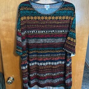 LuLaRoe 
NWT
L Irma
Black Red Gold Orange Blue Green